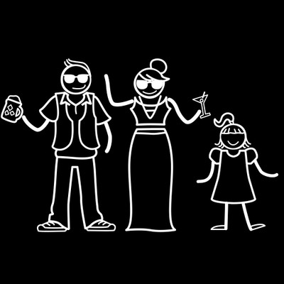 

The Indian Family Sticker Family Sticker for Windows, Bumper, Sides(White, Transparent)
