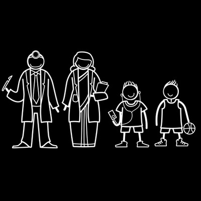 

The Indian Family Sticker Family Sticker for Windows, Bumper, Sides(White, Transparent)