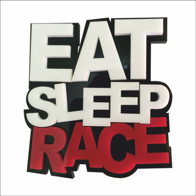 Acrylic Racing Sticker for Bumper, Hood(Black, Red, White)
