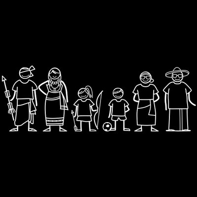 

The Indian Family Sticker Family Sticker for Windows, Bumper, Sides(White, Transparent)