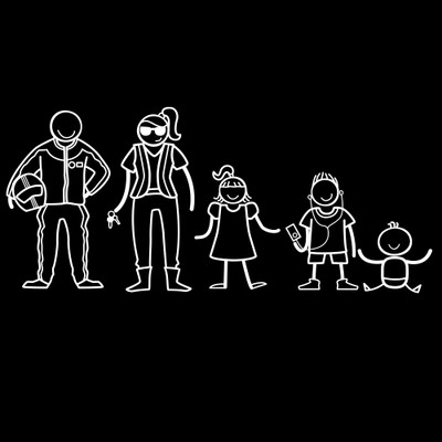 

The Indian Family Sticker Family Sticker for Windows, Bumper, Sides(White, Transparent)