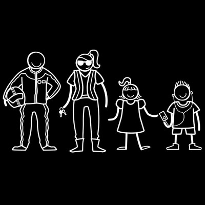 

The Indian Family Sticker Family Sticker for Windows, Bumper, Sides(White, Transparent)