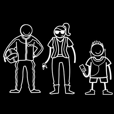 

The Indian Family Sticker Family Sticker for Windows, Bumper, Sides(White, Transparent)
