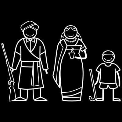 

The Indian Family Sticker Family Sticker for Windows, Bumper, Sides(White, Transparent)