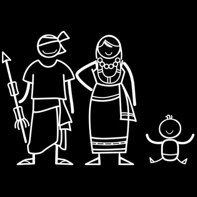 

The Indian Family Sticker Family Sticker for Windows, Bumper, Sides(White, Transparent)