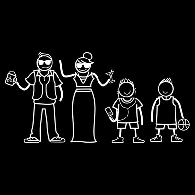

The Indian Family Sticker Family Sticker for Windows, Bumper, Sides(White, Transparent)