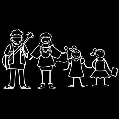 

The Indian Family Sticker Family Sticker for Windows, Bumper, Sides(White, Transparent)