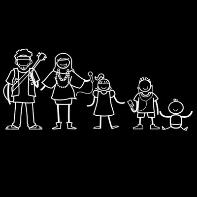 

The Indian Family Sticker Family Sticker for Windows, Bumper, Sides(White, Transparent)