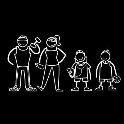 

The Indian Family Sticker Family Sticker for Windows, Bumper, Sides(White, Transparent)