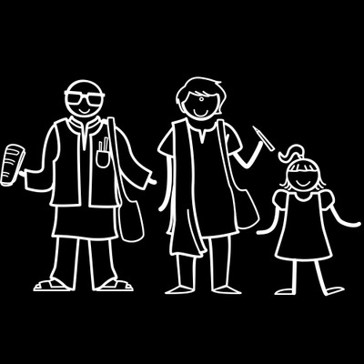 

The Indian Family Sticker Family Sticker for Windows, Bumper, Sides(White, Transparent)