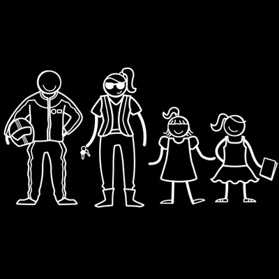 

The Indian Family Sticker Family Sticker for Windows, Bumper, Sides(White, Transparent)