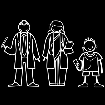 

The Indian Family Sticker Family Sticker for Windows, Bumper, Sides(White, Transparent)