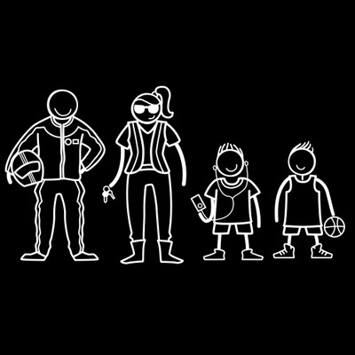 

The Indian Family Sticker Family Sticker for Windows, Bumper, Sides(White, Transparent)