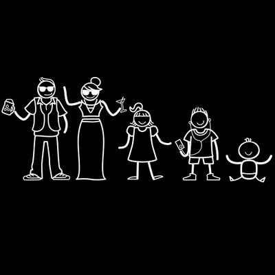 

The Indian Family Sticker Family Sticker for Windows, Bumper, Sides(White, Transparent)