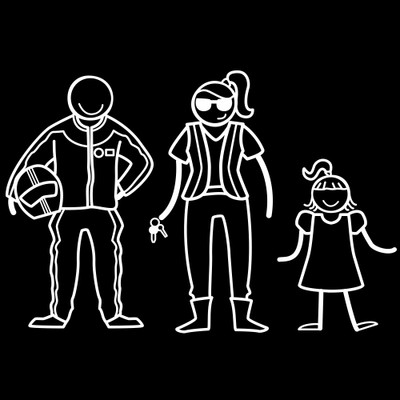 

The Indian Family Sticker Family Sticker for Windows, Bumper, Sides(White, Transparent)