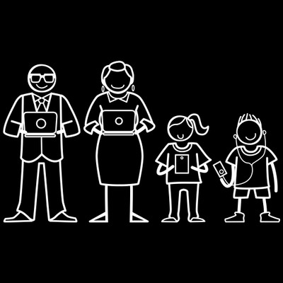 

The Indian Family Sticker Family Sticker for Windows, Bumper, Sides(White, Transparent)