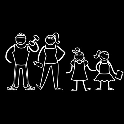 

The Indian Family Sticker Family Sticker for Windows, Bumper, Sides(White, Transparent)