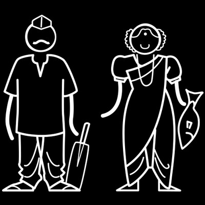 

The Indian Family Sticker Family Sticker for Windows, Bumper, Sides(White, Transparent)