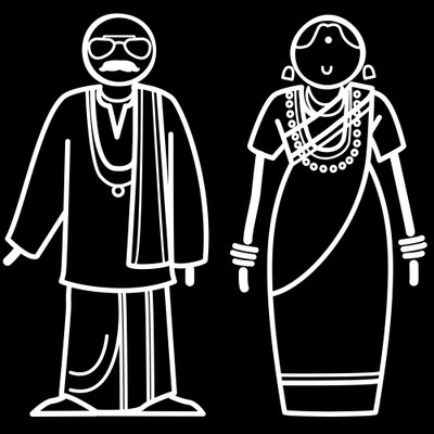 

The Indian Family Sticker Family Sticker for Windows, Bumper, Sides(White, Transparent)