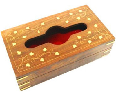 

Craftatoz Wooden Tissue Box Vehicle Tissue Dispenser(Brown)