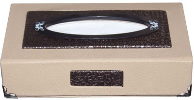 

Kozdiko Beige Leatherite Designer Vehicle Tissue Dispenser(Beige)