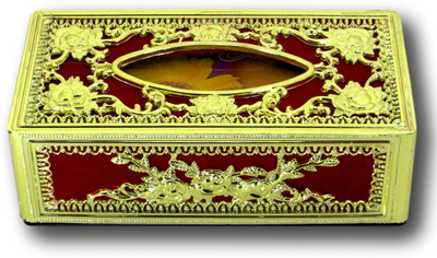 AutoCarWinner Golden-Red Vehicle Tissue Dispenser(Gold, Red)
