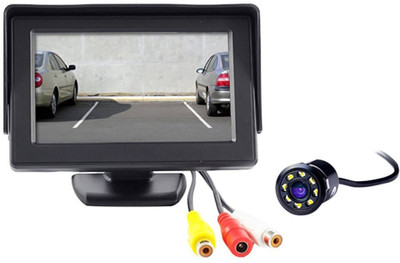 

CP Bigbasket TFT Monitor with LED Reverse Parking Camera -Universal For Car Black LCD(4.3 cm)