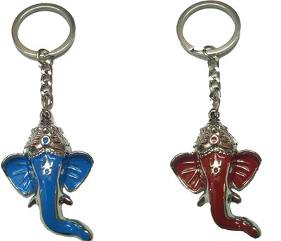 

City Choice Combo of Blue & Maroon Ganesha Key Chain(Blue, Maroon)