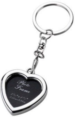 Madhuraj Heart Shaped Photo frame Key Chain(Silver)