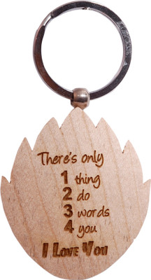 

Oyedeal Express Love KYCN361 Wooden Engraved Key Chain(Brown)