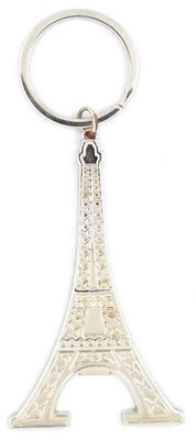 ADITYA TRADERS Classy Effiel Tower love Symbol metal Key Chain(Silver)