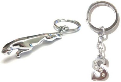 

Rashi Traders Jaguar + Alphabet S Key Chain(Silver)
