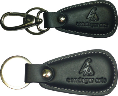 

Sondagar Arts Attractive Pure Leather Men's Locking Key Chain(Black)