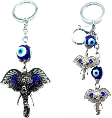 

City Choice New & Beautiful Combo of Ganesha with evil eye Locking Key Chain(Multicolor)