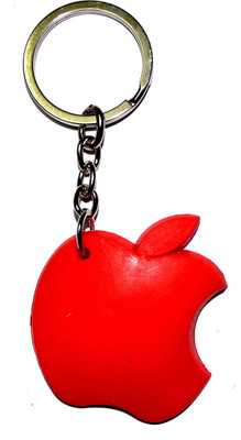 

Pin to Pen Apple Embosed Rubber keychain Key Chain(Red)