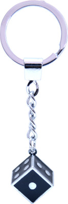 

Dealfinity Black Dice Metal DKYCN1581 Key Chain(Black)