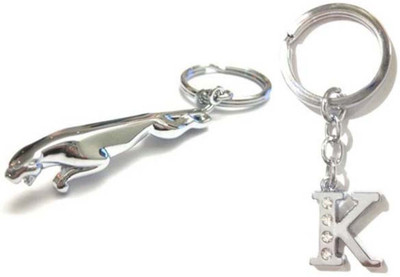 

Rashi Traders Jaguar + Alphabet K Key Chain(Silver)
