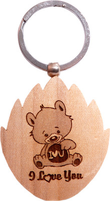 

Oyedeal Express Love KYCN368 Wooden Engraved Key Chain(Brown)