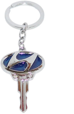 

Aura Imported Key Shape Hyundai Key Chain(Blue, Silver)