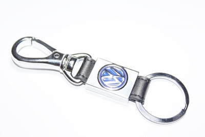 

Aura Volkswagen Stylish Metal & Leather Key Chain(Silver)