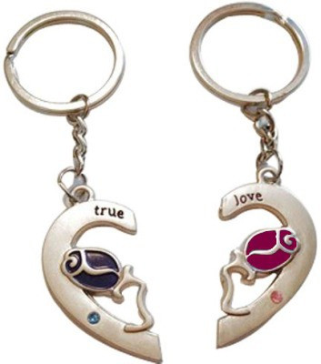 

U R God Love Rose Magnetic Pair Key Chain(Silver)