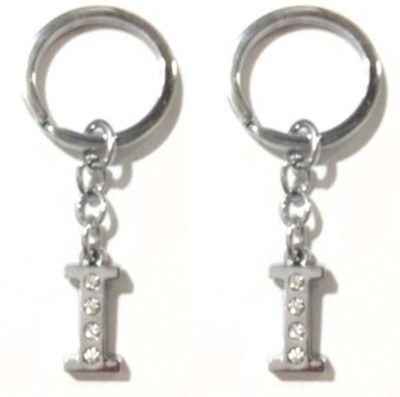 Rashi Traders 2 Alphabet I Chrome Key Chain(Silver)