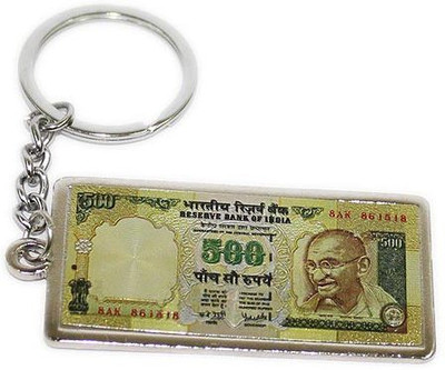 

Aura Imported 500 Rupees Note Metal Key Chain(Multicolor)