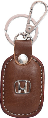 

Oyedeal Honda Faux Leather Metal KYCN1717 Locking Key Chain(Brown)