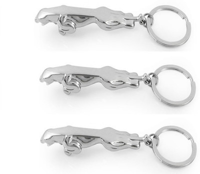 

Oyedeal Jaguar Metallic Pack of 3 Key Chain(Silver)