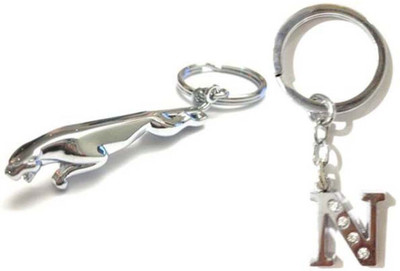 

Rashi Traders Jaguar + Alphabet N Key Chain(Silver)