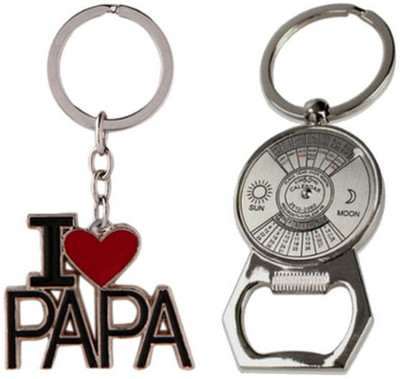 

Alexus Papa And Calender Key Chain(Silver)