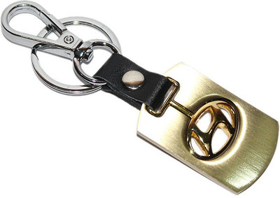 

Aura Hyundai Cars Detachable Logi Full Metal Imported Locking Key Chain(Gold)