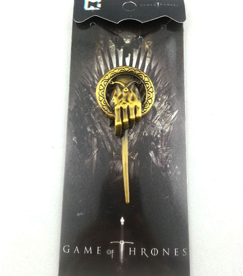 

Optimus traders Game of Thrones Hand of the King Pin 8cm Metal Brooch Key Chain(Gold)