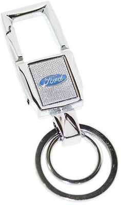 

Aura FORD CARS FULL METAL IMPORTED HOOK Locking Key Chain(Silver, Blue)